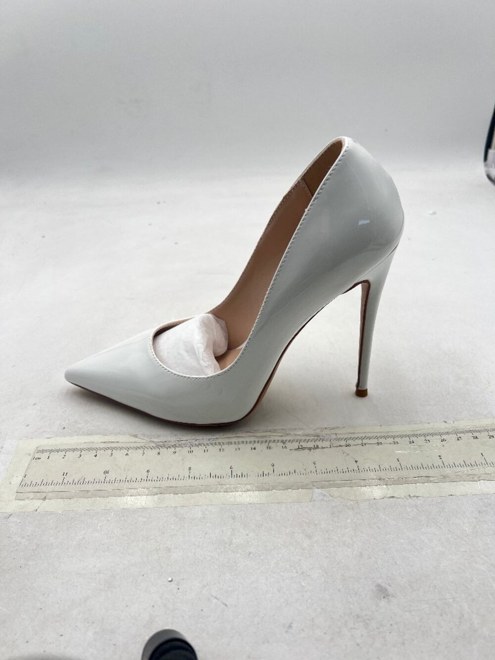 XYD White Pointy Toe Pumps Slip On High Heel Stiletto for Office Lady Daily Shoe